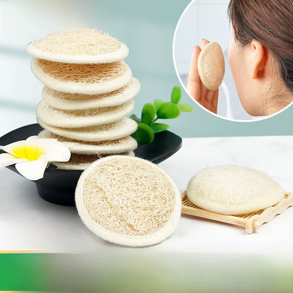Green Loofah Facial Cleansing Towel Beauty Tool Exfoliating Makeup Remover Towel Loofah Pulp Cleansing Towel