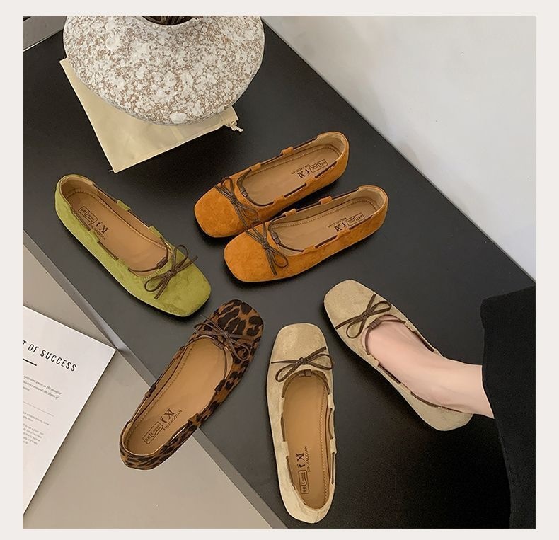 French-style Ballet Flats For Women, 2026 New Model, Paired With Skirts, Vintage Bow Flat Shoes, Shallow Slip-on Loafers_vogvips.com