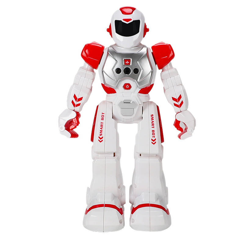 Control remoto inteligente mecánico de guerra policía inteligente robot de educación temprana plástico eléctrico inducción infrarroja juguete inglés para niños