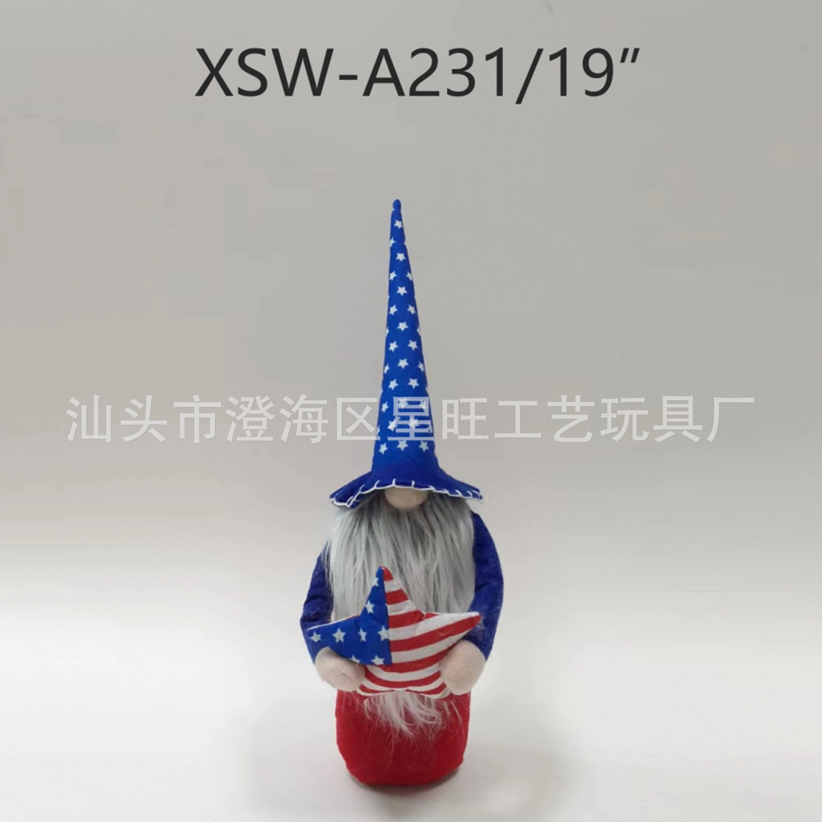 Día de la independencia personalizado transfronterizo muñeca sin cara muñeca adornos colgante día de la independencia pájaros adornos colgante personalizado