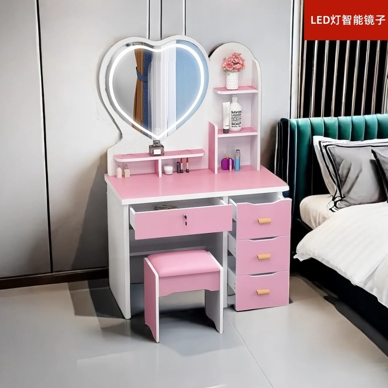 LED 라이트 80cm 핑크 러브 미러 오른쪽 + 프리 스툴