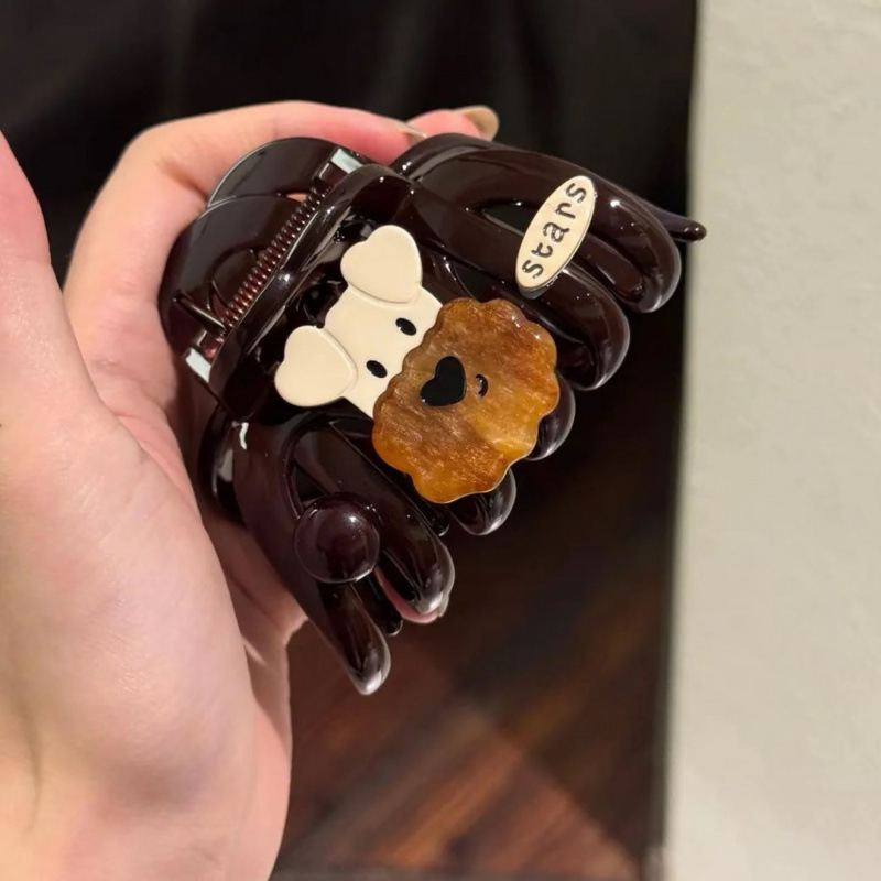 Puppy Round Bead Pumpkin Hair Clip 2026 New High-End Exquisite Back of Head Large Shiny Hair Clip Shark Clip Hair Accessory Puppy Round Bead Pumpkin Hair Clip 2026 New High-End Exquisite Back of Head Large Shiny Hair Clip Shark Clip Hair Accessory