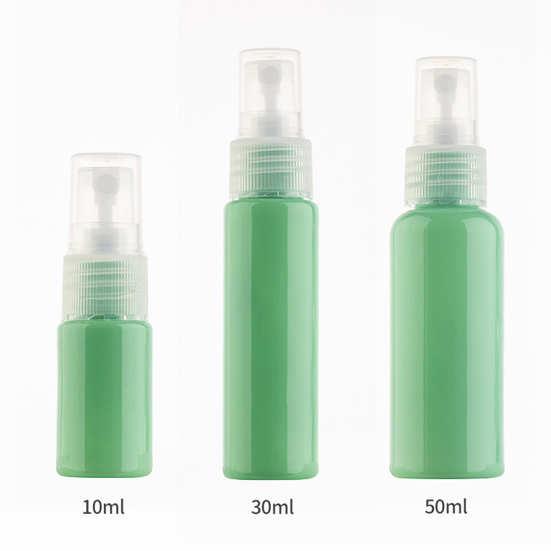 Spray de 10 ml; verde mostaza; PET+PP