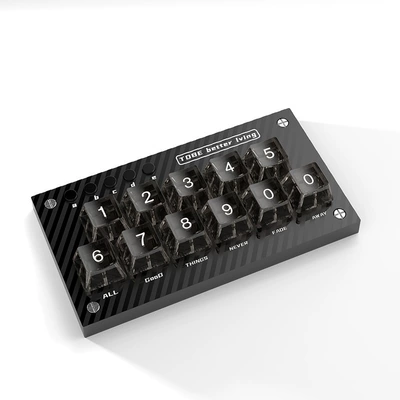 New Keyboard Parking Sign Creative Luminous Nömrəli dayanma kartı - discoverer-number-plate-black