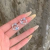 Earrings, gradient, silver 6436 sample