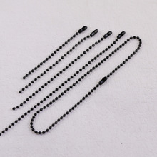 2026项链防盗链金属珠链 豆豆链吊牌链 钥匙链条黑色铁链diy马年