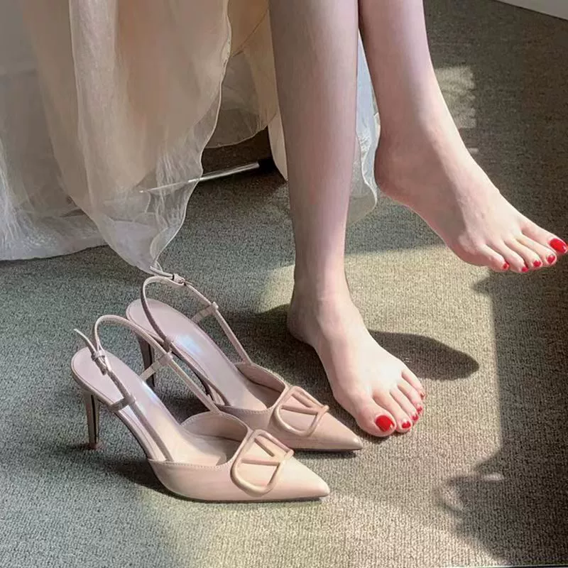 2024 новые французские обнаженные туфли на высоком каблуке светлая темпераментная профессиональная рабочая обувь после банкета пустые туфли на каблуках
