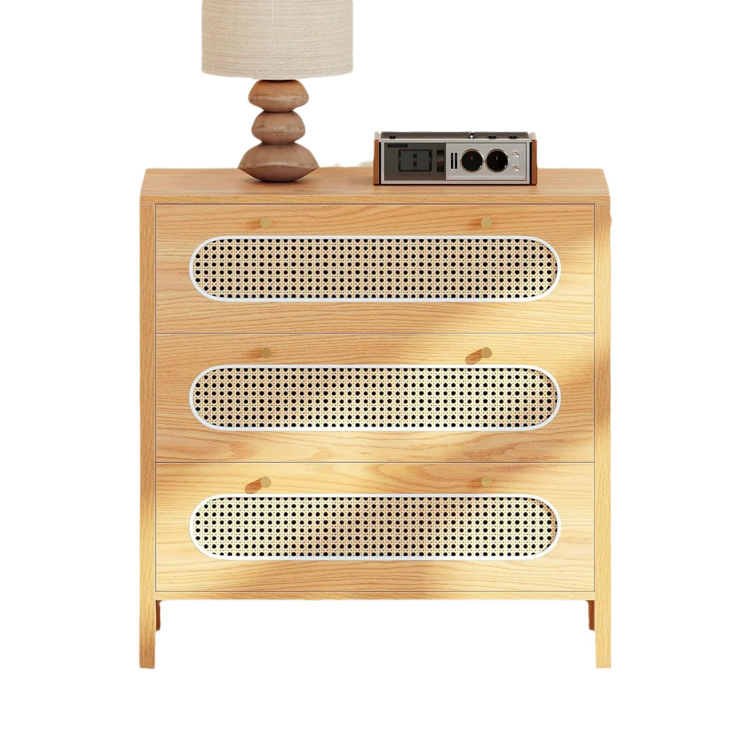 Wardrobe de caña moderna 3 cajones Wardrobe de caña Wardrobe Wardrobe Entrada de vestuario Oficina en casa