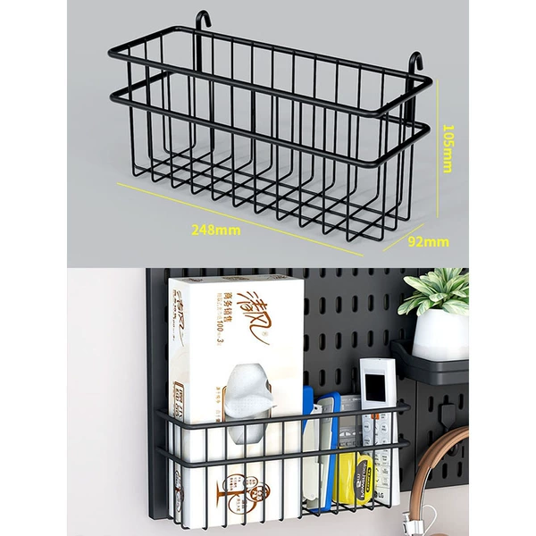 Wrought iron basket [small] black
