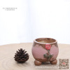 Creative flowerpot, small ceramics, plant lamp flower-shaped, handmade, hand painting