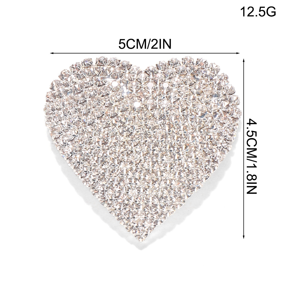 Cross-border europeo y americano en forma de corazón rhinestone pecho pegatinas mujeres sexy completo diamante simple pecho adornos pecho pegatinas 05