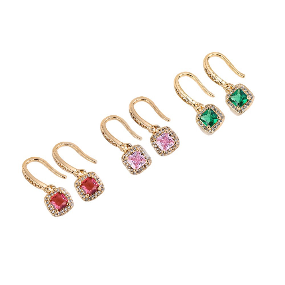 Ventas transfronterizas calientes ganchos de auriculares de color, pendientes populares de moda femenina, pendientes exquisitos de alta calidad, joyas de estilo europeo y americano al por mayor.
