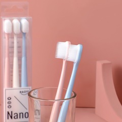 Nano toothbrush soft bristles Japanese adult couple oral cleaning medium hair household silicone senior manufacturer wholesale