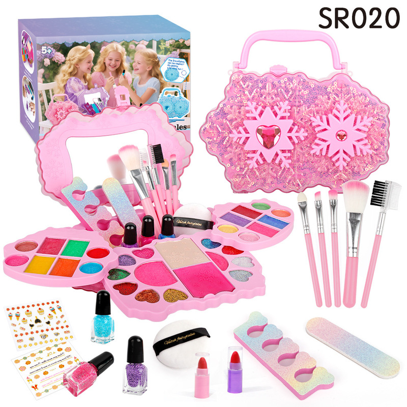 Cross-Border Variety of Children's Play House Makeup Snowflake Box Girls Birthday Gifts Princess Nail Art Jewelry Toys