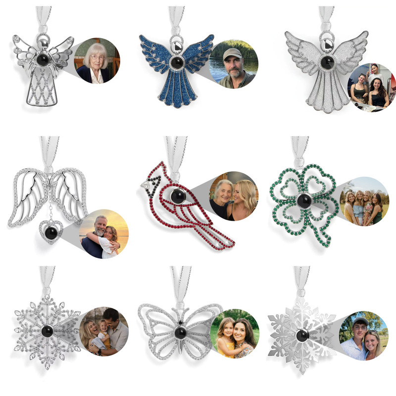 Red Bird Christmas Tree Decorations Snowflake Projection Hanging Ornaments Christmas Thanksgiving Gift Hanging Decorations Custom Photo Customization Red Bird Christmas Tree Decorations Snowflake Projection Hanging Ornaments Christmas Thanksgiving Gift Hanging Decorations Custom Photo Customization