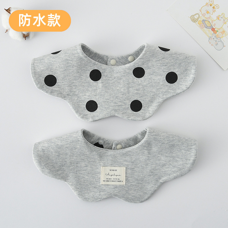 [방수면 양면] 플로럴 그레이 도트 + 플로럴 그레이