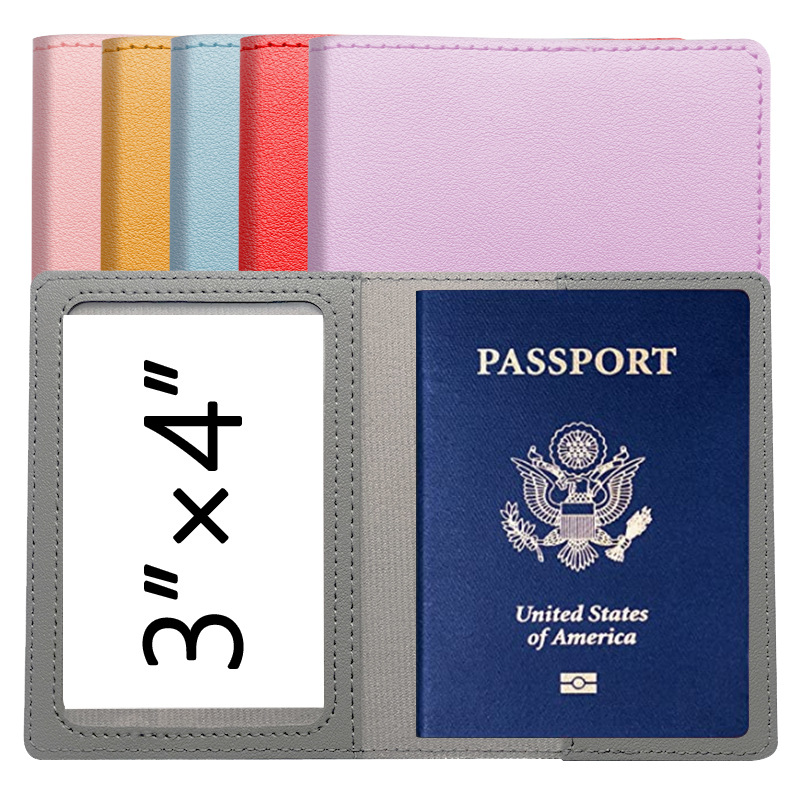Cross-border PU thickened US passport cover with customizable LOGO passport holder multi-functional passport bag that can hold document bag