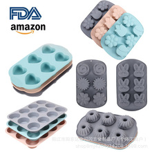 亚马逊热销做布丁果冻模慕斯烘焙模具硅胶蛋糕模巧克力马芬杯模具