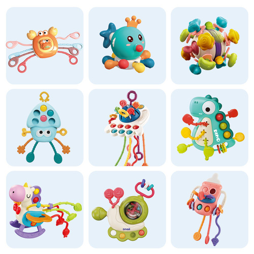 Cross-border baby pumping toy 0-18 months newborn baby pumping and grabbing toys, hot selling