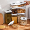 Pressing Canister Push Plastic kitchen household Grain Coarse Cereals Powdered Milk Pets foodstuff Jar