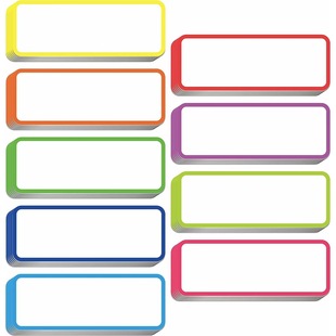 Cross-Border Dry Erase Repeatable Name Tag Board Neon Magnetic Refrigerator Magnet Color Whiteboard School Supplies