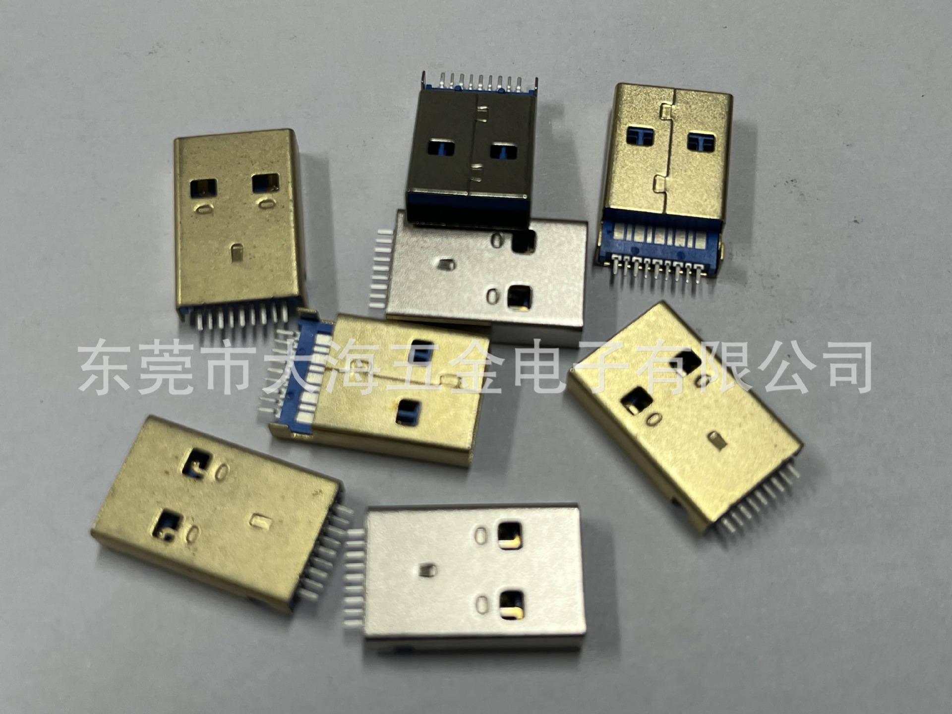 USB3.0母座 9P 直插 带鱼叉  USB3.0 180度直插母座