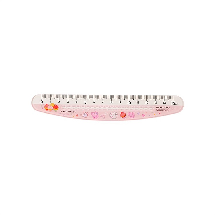 15cm 곡선 파 통치자 핑크