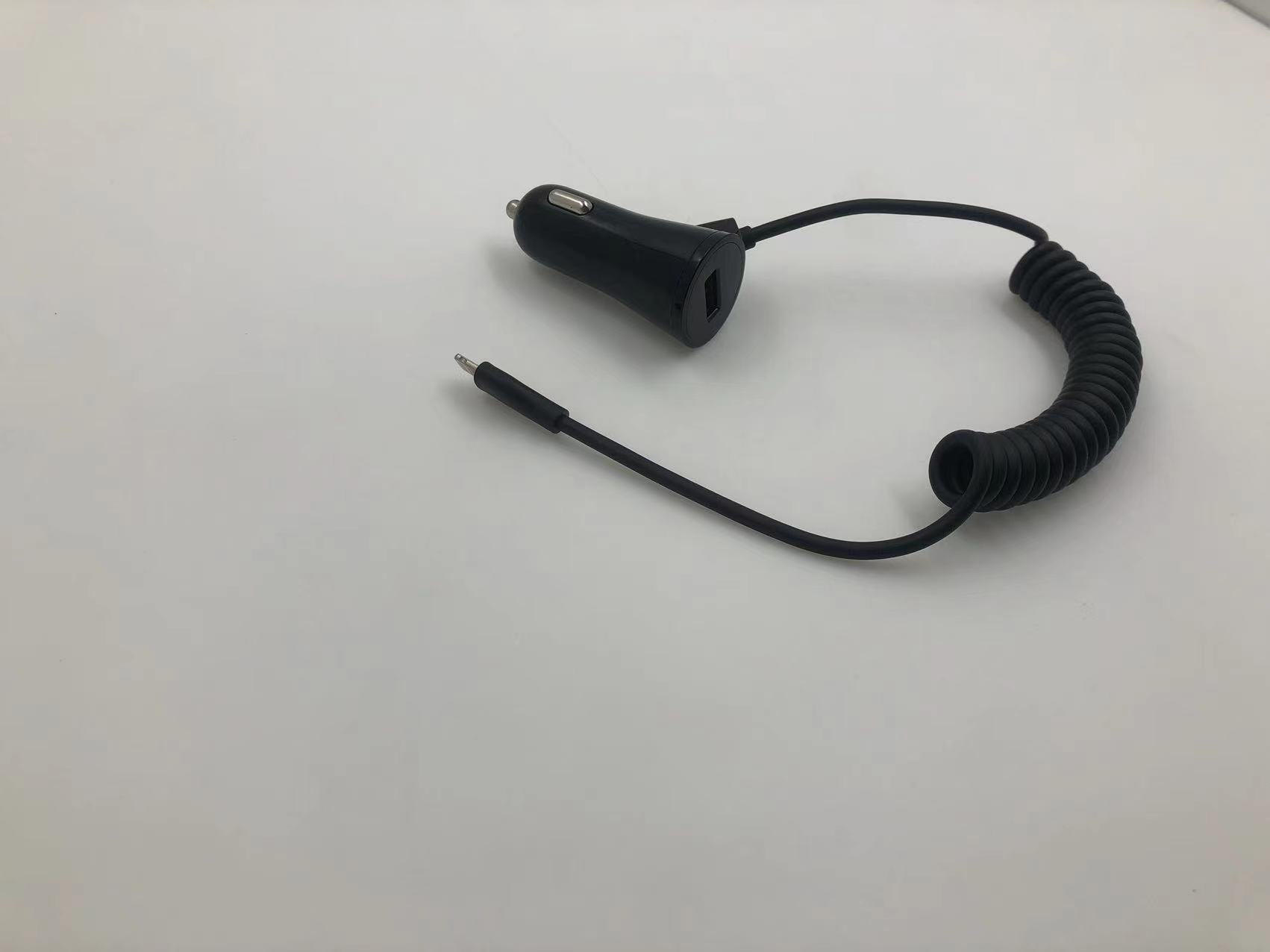 Car support belt line fast charging 4.8A car charger car charging belt line typec support apple belt spring extension