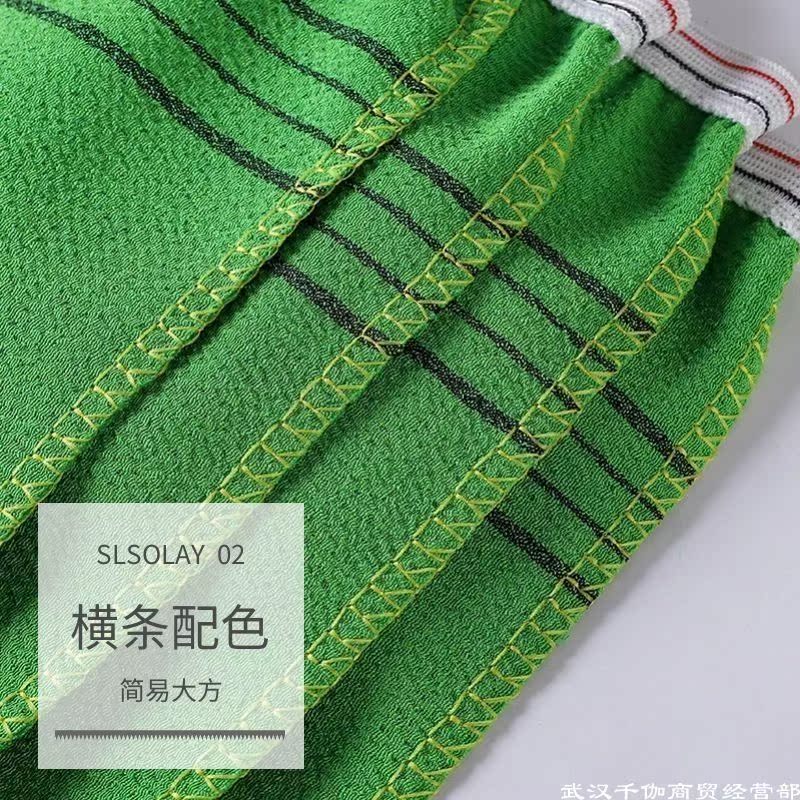 Old-fashioned double-sided thin bath towel