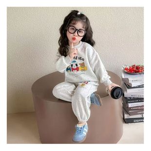 Girls' Spring Sports suit 2025 New Stylish Fashionable Casual Two-piece suit Spring and Autumn Sweat Pants