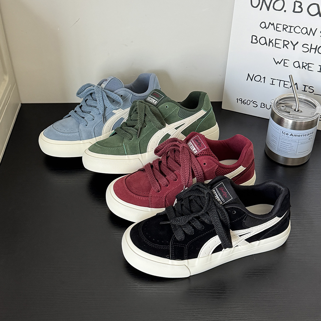 Hong Kong Style Student Sports Casual Shoes Fashionable Casual Canvas Shoes Men's and Women's Shoes 2025 New Men's Black Shoes B2233