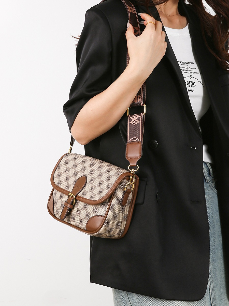 Ladies Winter Rhombus Shoulder Bag - Side View