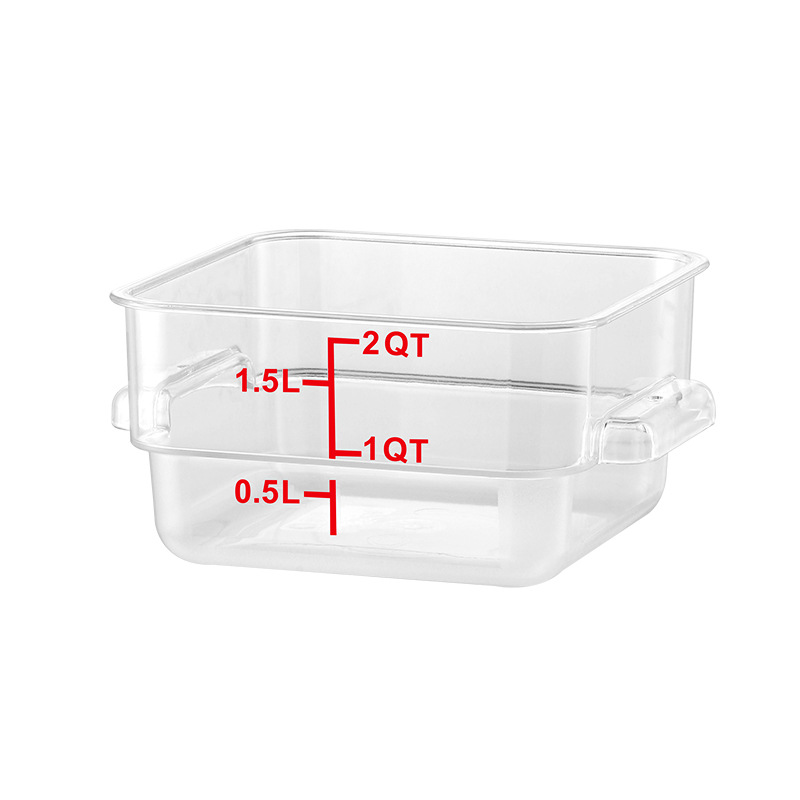 Caja de almacenamiento cuadrada de PC personalizada a granel mayorista con cubierta de almacenamiento de clasificación caja de almacenamiento de sellado transparente