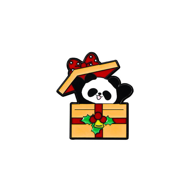Broche de Navidad insignia de aleación caricatura adorable Santa Fe Navidad decoración de mochila escolar