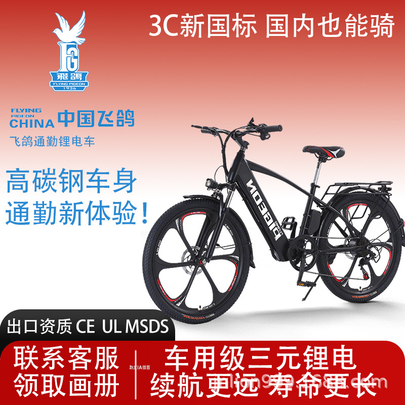 Flying Dove nueva batería de litio estándar nacional bicicletas eléctricas exportación transfronteriza bicicleta eléctrica de montaña viajes diarios tranvía de litio