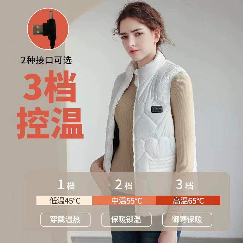 Жилет с трансграничным подогревом. Умная USB-куртка с хлопковой подкладкой, инструменты больших размеров, жилет с подогревом, пуховая хлопковая одежда