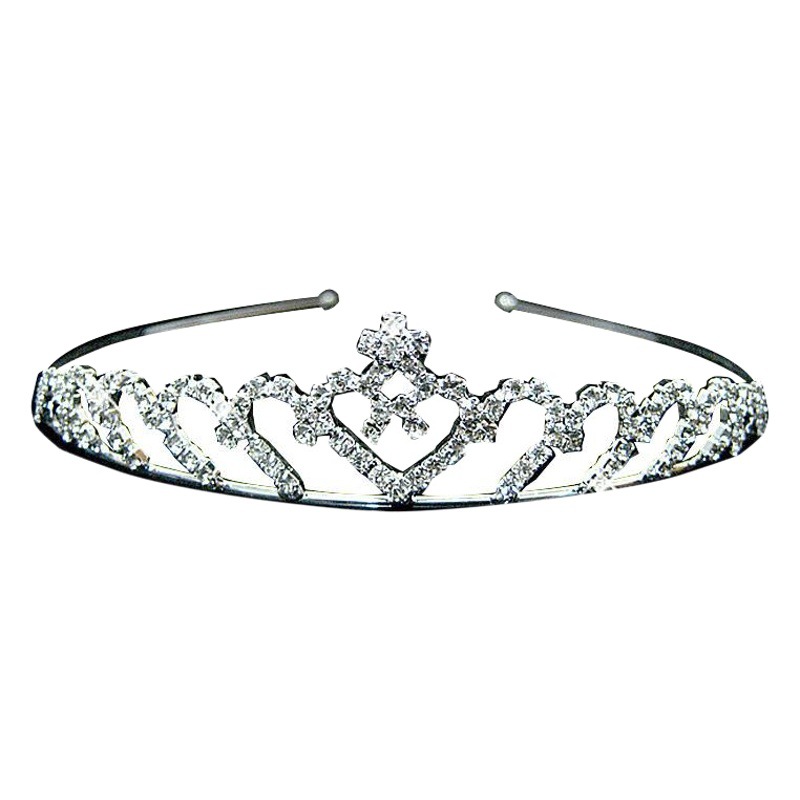 Comercio exterior transfronterizo, novia infantil, cobre, bolsa de cuatro garras, corona de diamantes, diadema, diamantes de imitación simples, actuación de cumpleaños, tocado, corona pequeña