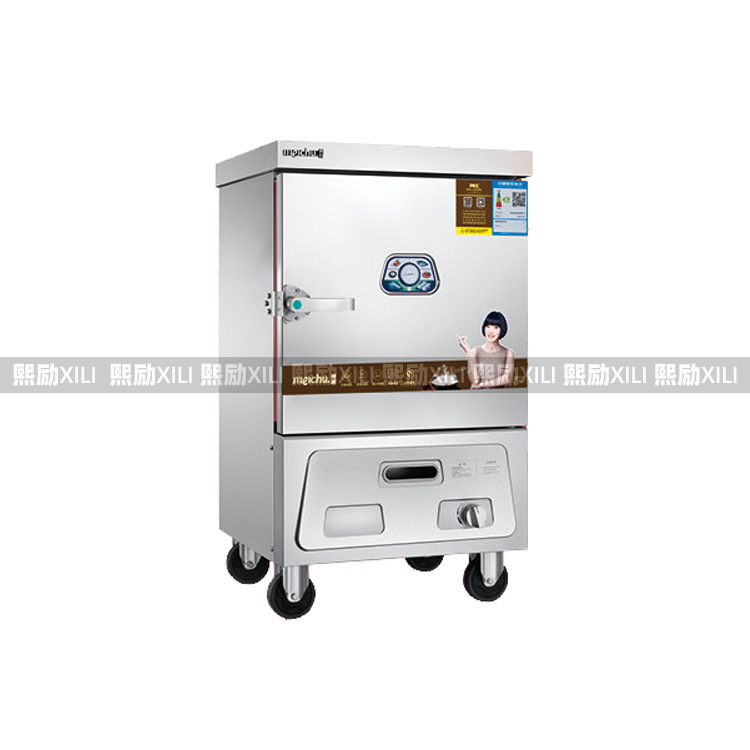 美厨燃气蒸饭车 商用小型单门蒸饭箱 6盘蒸包炉 MC-6R 带温度表