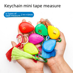 Water Drop Shaped 2M Keychain Mini Ruler Household Measuring Tape Sewing Tape Decor Gift Small Steel Tape Measure Big Discount