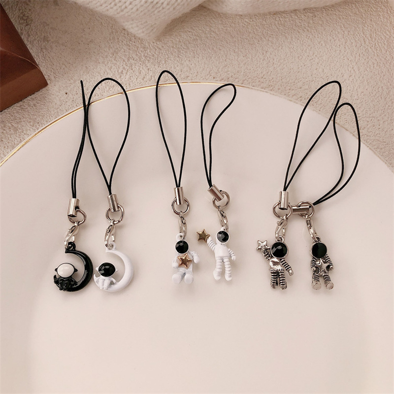 Cosmonautas lindos colgantes superman astronautas estelares móviles colgantes bolsos llaveros colgantes