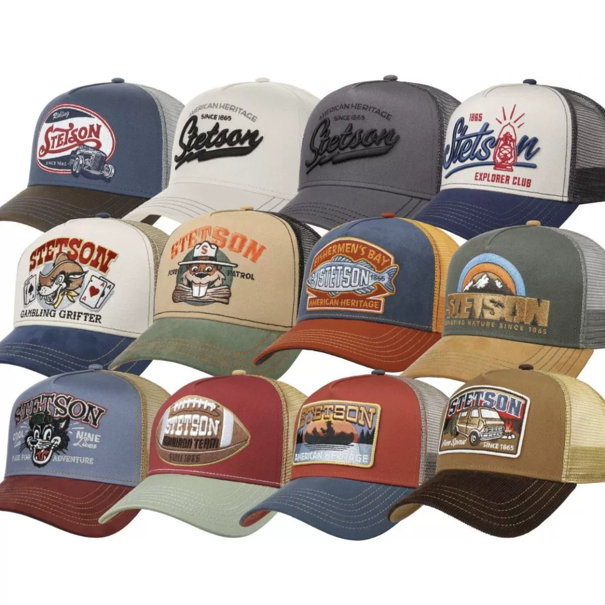 Шляпа Stanssen, сетчатая шляпа с вышивкой для дальнобойщиков, мужская и женская уличная новая бейсболка в американском стиле