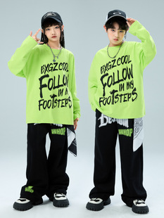 Street Dance Kidsren's Trendy Clothing Performance Clothing Boys' Suits Hiphop Kidsren's Clothing Kidsren's Hip-Hop Jazz Dancer Trendy Brand T-Shirts