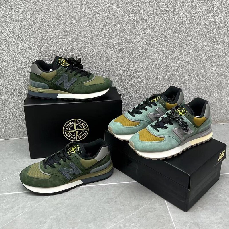 Original New Balance Nb574 Men's and Women's Running Shoes Stone Island Couple Casual Collaboration Sneakers Jogging