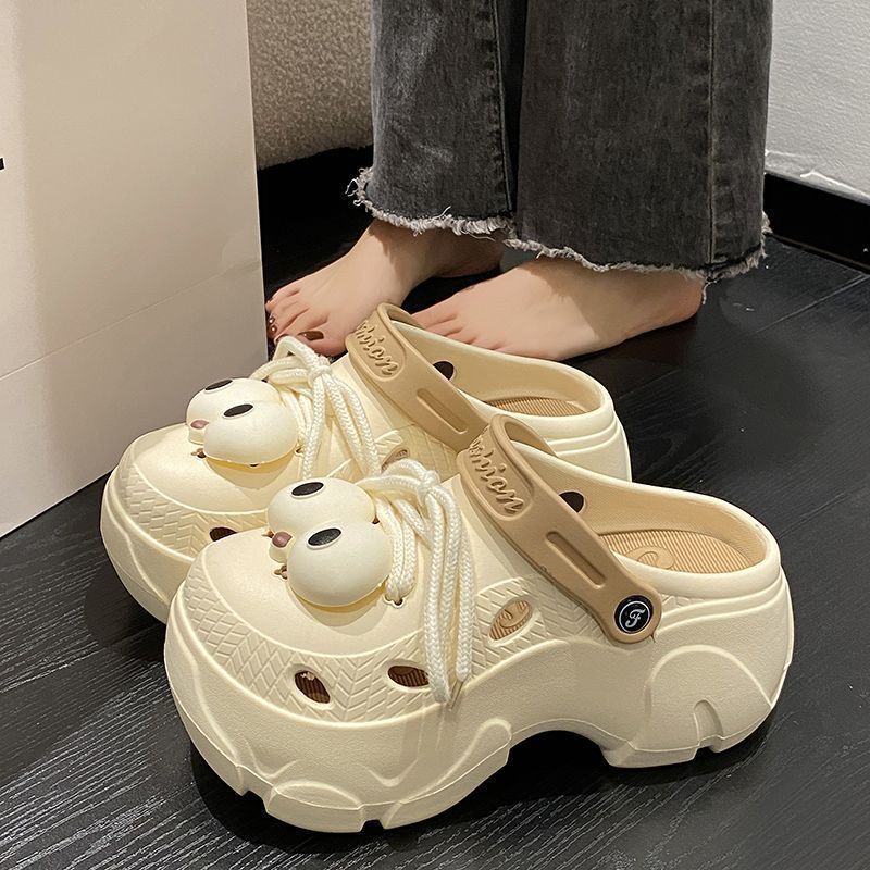 Eva超厚い底の穴の靴の女性の夏の外は2024の新型のファッションを着て高くなって滑り止めの臭いがしません。|undefined