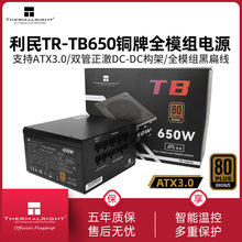 利民TR-TB650全模组黑扁线铜牌650W电源台式机电脑ATX3.0铜牌电源