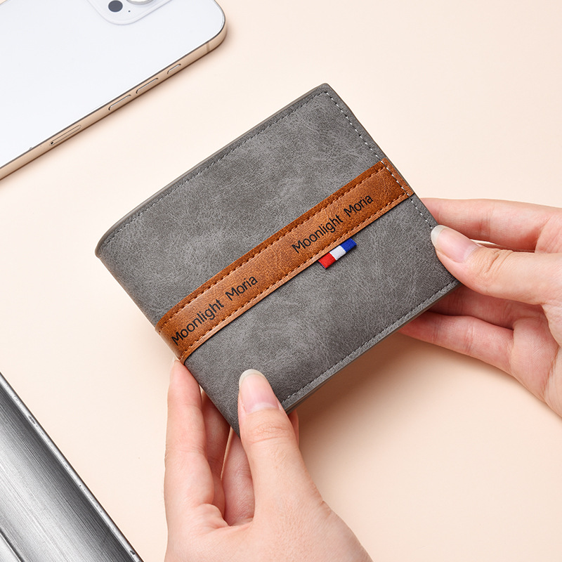 New Cross-Border Business Coin Purse Wallet, Retro Men's Wallet, Short Style, Large Capacity Money Clip, Factory Wholesale in Stock