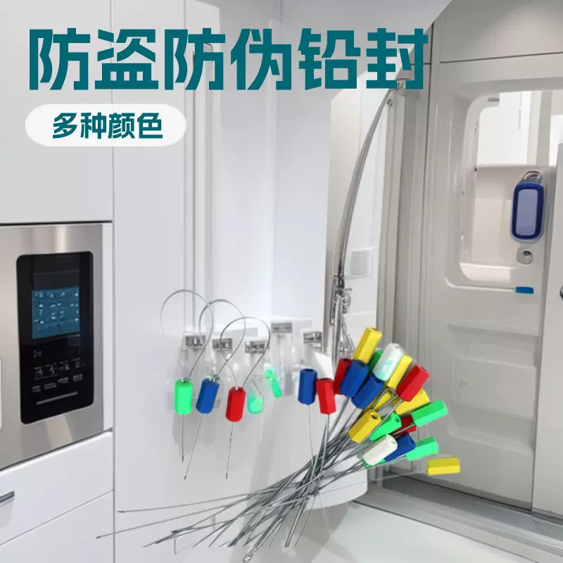 一次性六角锁扣水电表物流货运集装箱封条扎带防伪防盗钢丝铅封