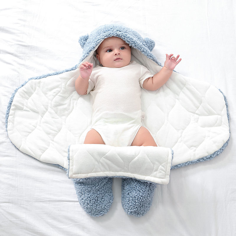 Baby Sleeping Bag Autumn and Winter Constant Temperature Thickeneded Four-Season Universal Newborn Kids Anti-Jump Baby Anti-Kick Quilt Cotton