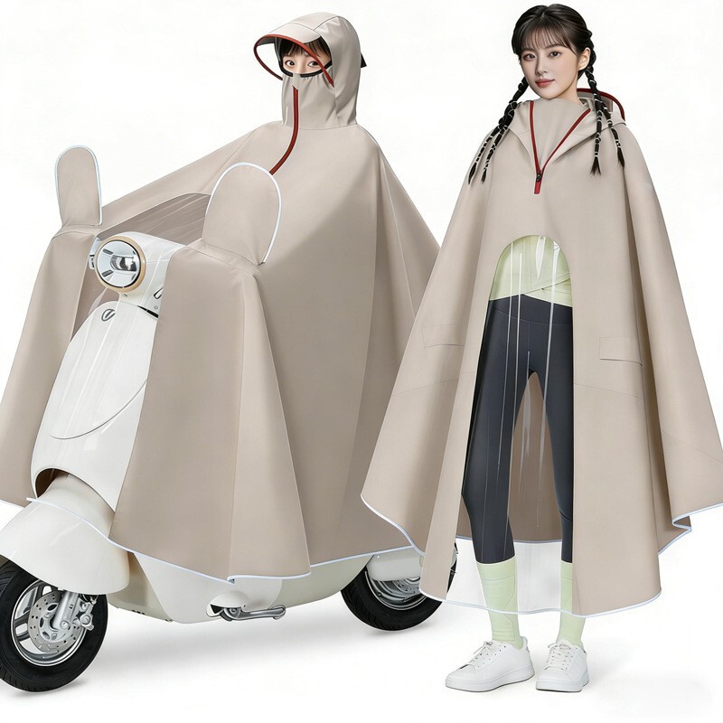 Adult One-Piece Raincoat Nylon 18 Silk Pvc Rubber Rain Poncho for Heavy Rain, Specifically for Electric Vehicles, Full-Body Rainwear, 2026 Summer Model Adult One-Piece Raincoat Nylon 18 Silk Pvc Rubber Rain Poncho for Heavy Rain, Specifically for Electric Vehicles, Full-Body Rainwear, 2026 Summer Model