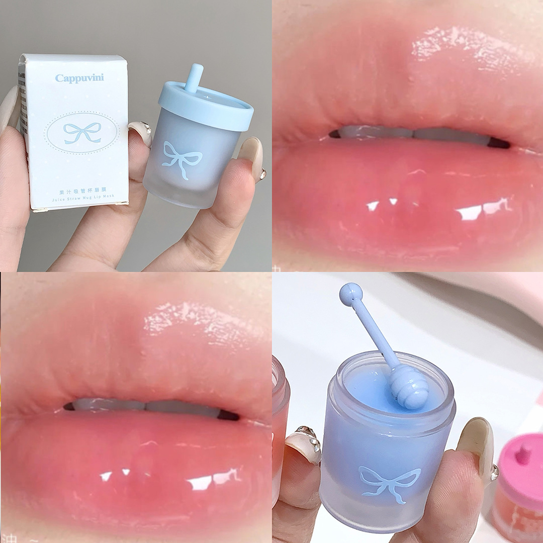 Cappuvini jugo de paja máscara labial otoño invierno hidratante frutas lápiz labial